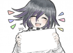 Kokichi holding blank sign Meme Template