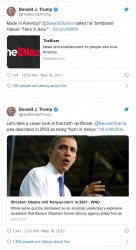 Donald Trump birtherism first two tweets Meme Template