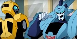 Blurr Introduces Himself To Bumblebee Meme Template