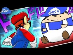 Mario vs. Beeg SMG4 Meme Template