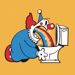 Clown Rainbow Barf Puke Vomit Toilet Meme Template