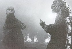 Two Godzillas Meme Template