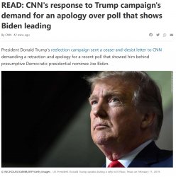 Trump CNN poll cease & desist Meme Template