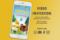 Animal Crossing New Horizons Birthday Invitation Video Animated Meme Template