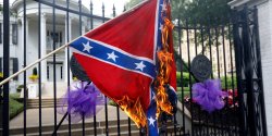 Confederate flag burning Mississippi Meme Template