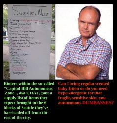 CHAZ protesters demands vs Red Forman Meme Template