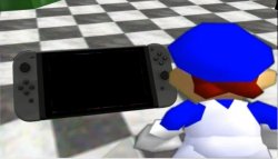 Smg4 looks at a Switch Meme Template