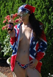 Woman rebel flag bikini Meme Template