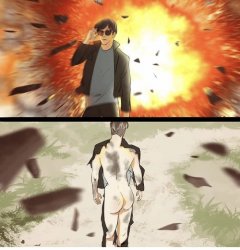Walking away from explosion Meme Template
