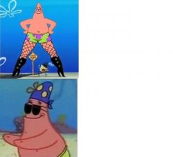 Patrick blind fishnet Meme Template