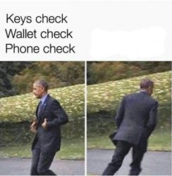 keys check wallet check phone check Meme Template