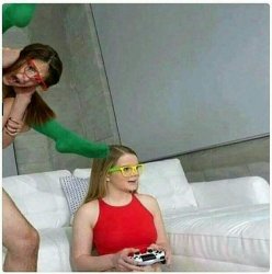 Porn gaming girl Meme Template