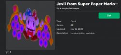 Jevil from Super Paper Mario Meme Template
