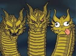 Meme do dragão de três cabeças Meme Template