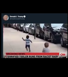 Trump Tweets altered video of kids Meme Template