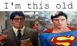 Christopher Reeve Superman I'm This Old Meme Template