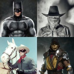 Hero vs Villain Masks Meme Template