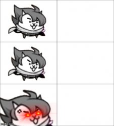 Paycho cat got triggered Meme Template