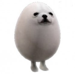Eggdog with white background Meme Template