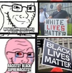 Black lives matter is racist meme Meme Template