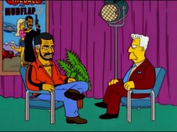 Simpson’s Burt Reynolds Jerry Fireball mudflap Meme Template