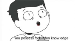 You possess forbidden knowledge Meme Template