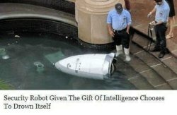 Drowned Security Robot Meme Template