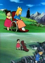 Wheelchair cliff meme Meme Template