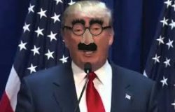 Trump Fake Glasses and Mustache Meme Template