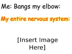 Banging your elbow Meme Template