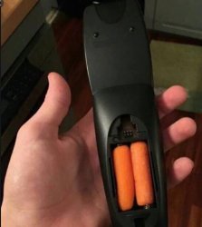 Carrot Batteries Meme Template