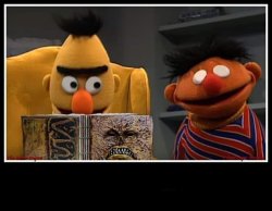 Evil Dead Bert and Ernie Meme Template