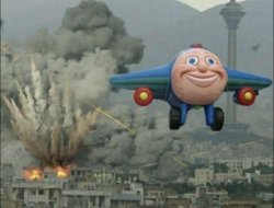 aeroplane escaping destruction Meme Template