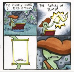 Scroll of truth alternate Meme Template