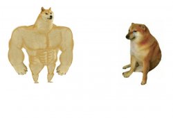 Strong and weak dog Meme Template