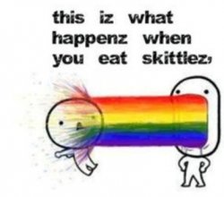 This Is What Happens When You Eat Skittles Meme Template