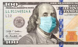 Benjamin Franklin stays safe with a mask - dollar bill Meme Template