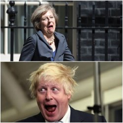 boris johnson/thersa may Meme Template