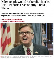 Texas Lieutenant Governor Dan Patrick headline Meme Template