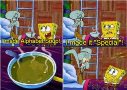 Alphabet Soup Meme Template
