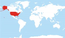 World map with USA highlighted Meme Template