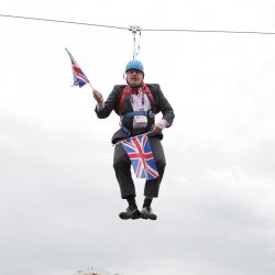 Boris Johnson Zip Wire Meme Template