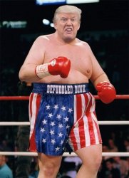 Trump boxing Meme Template
