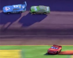 Lightning McQueen Race Meme Template