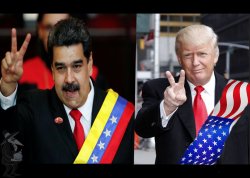 trump maduro peace sign Meme Template