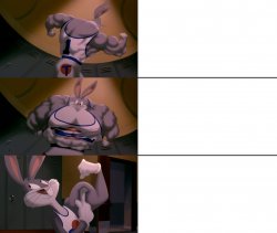 Bugs Bunny Muscle evolution Meme Template
