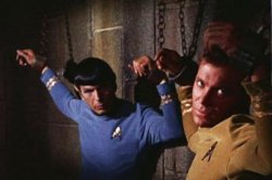 Spock and Kirk just hanging out Meme Template