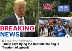 Flying Confederate Flag Freedom Of Speech As Is Kneeling Meme Template
