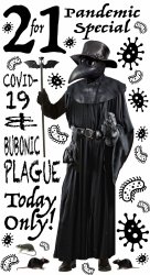 2 for 1 pandemic special covid-19 and bubonic plague Meme Template