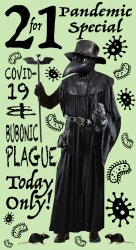 2 for 1 pandemic special covid-19 and bubonic plague Meme Template